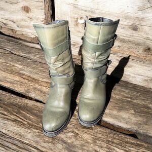 Noelle Eric Michael Soft Leather Green Size 40 Boots